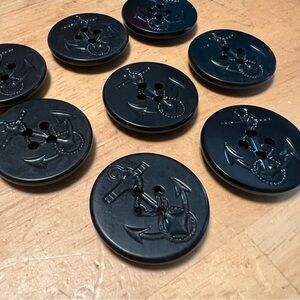 VTG Navy Black Anchor Buttons